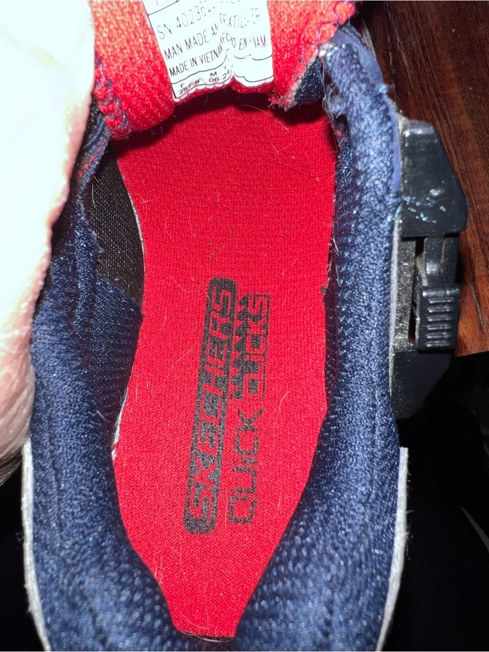 Skechers Quick Clicks Boys Sneakers Red Navy Size 11 Kids 402361L